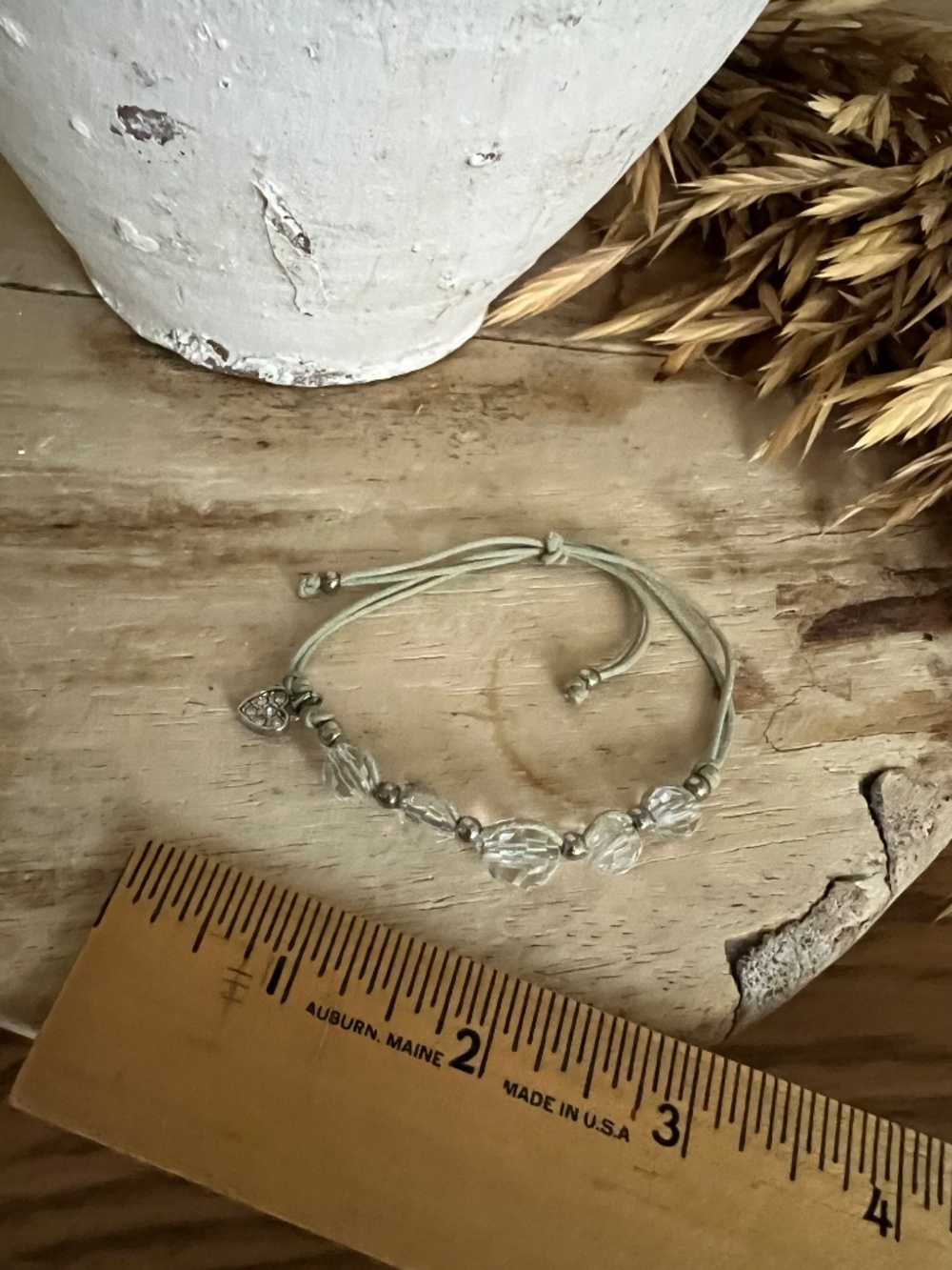 Dainty Coastal Cowgirl Crystal Beaded Charm Bracelet - Picture 4 of 4